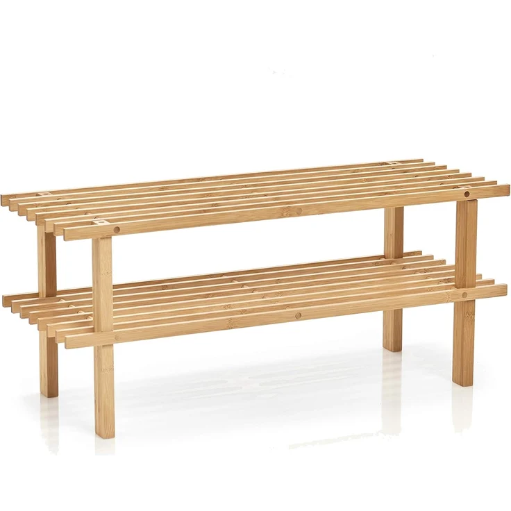 Schuhregal aus Bambus, 70 x 26 x 30 cm – Bild 4
