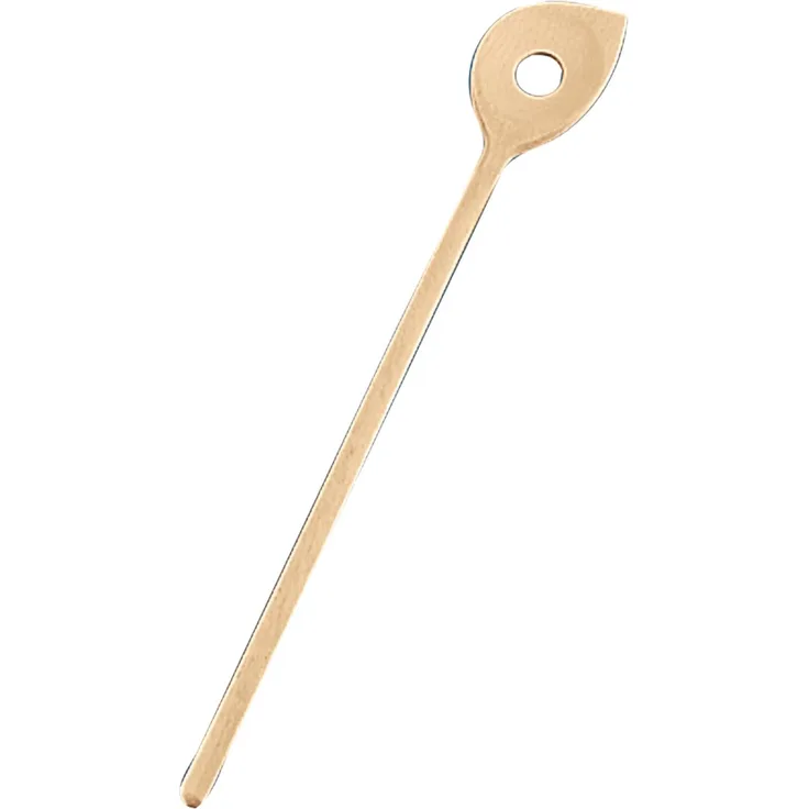 Städter Kochlöffel Spitz mit Loch, Koch Löffel, Rührlöffel, Küchenlöffel, Küchenhelfer, Holz, 25 cm, 818019