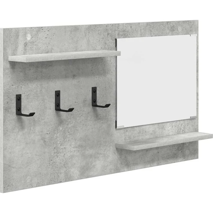 vidaXL Wandmontierter nachttisch mit Regal Beton Grau 90 x 10 x 50 cm 874518 – Bild 2