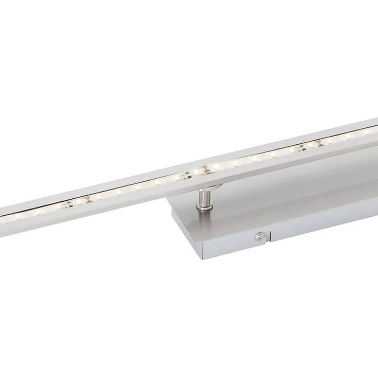 LED Deckenleuchte, Stahl, chrom, silber, warmweiß, L 62,5cm – Bild 5