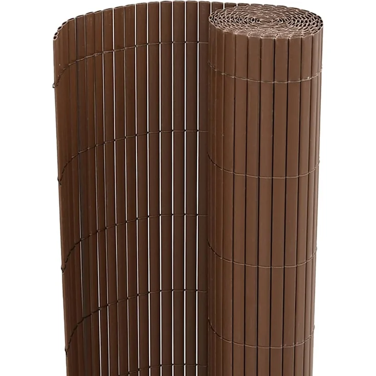 vidaXL Gartenzaun Doppelseitig Braun 1,8x3 m PVC 42002621 – Bild 6
