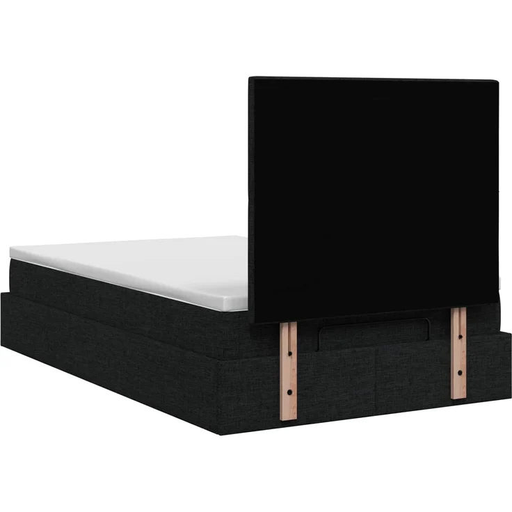vidaXL Ottoman Bett mit Matratze Schwarz 120 x 200 cm Stoff 3457482 – Bild 9