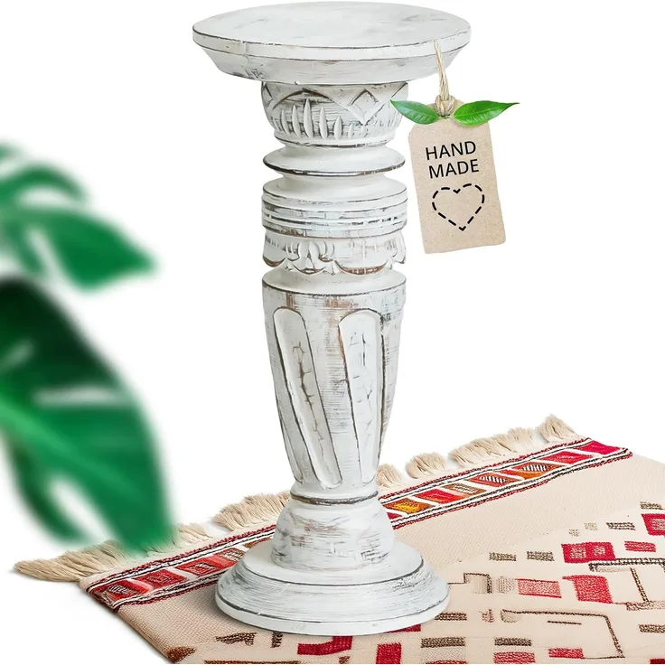 livasia Dekosäule Balinesische Säule aus Holz, Rotation, handgefertigt