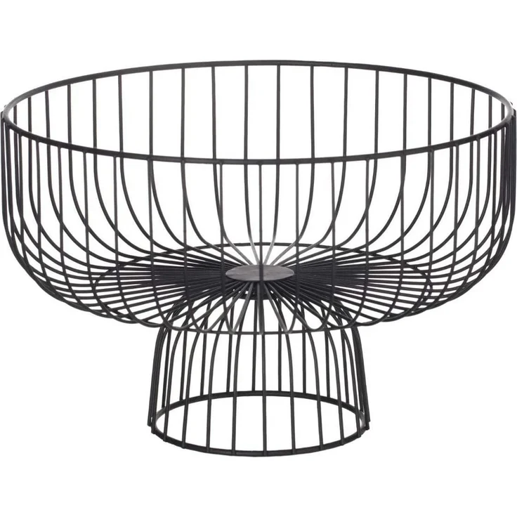 Secret de Gourmet Obstschale Obstkorb mit Boden, Metall, 28 cm, schwarz, (einzeln) – Bild 3