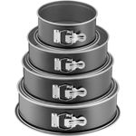 ORIGINAL KAISER | Inspiration Springform Set 4-tlg. | 18, 24, 26 & 28 cm rund | Flachboden, Backform rund, Kuchenform antihaftbeschichtet, auslaufsicher, einfaches Verschließen | Made in Germany