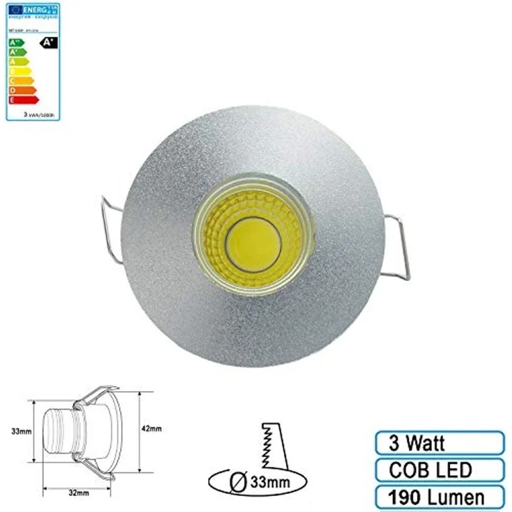 3W Mini LED Einbaustrahler Einbauleuchte klein einbau strahler Spot inkl. Trafo Blau – Bild 3