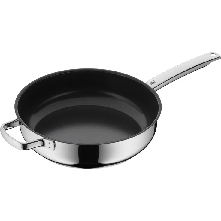 WMF Durado Schmorpfanne Induktion 28 cm, Cromargan Edelstahl 18/10 beschichtet, Keramikbeschichtung, hoher Rand, Hitzebeständig bis 400°C, backofenfest bis 260°C
