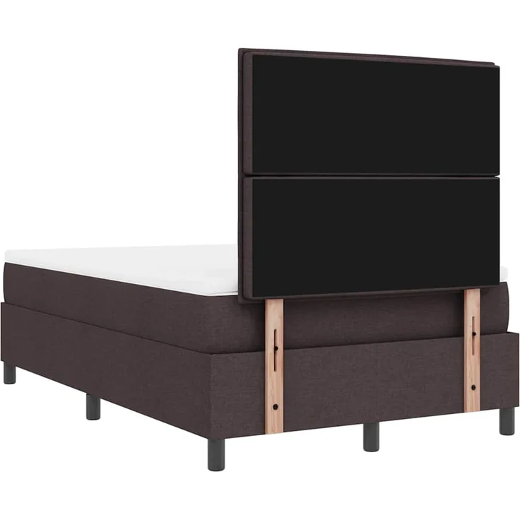 vidaXL Boxspringbett mit Matratze Dunkelbraun 120 x 190 cm Stoff 3342777 – Bild 10