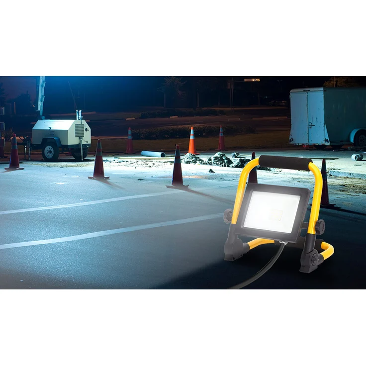 50W Kaltweiß Tragbaren LED Baustrahler Fluter Strahler mit Stecker IP44 – Bild 8