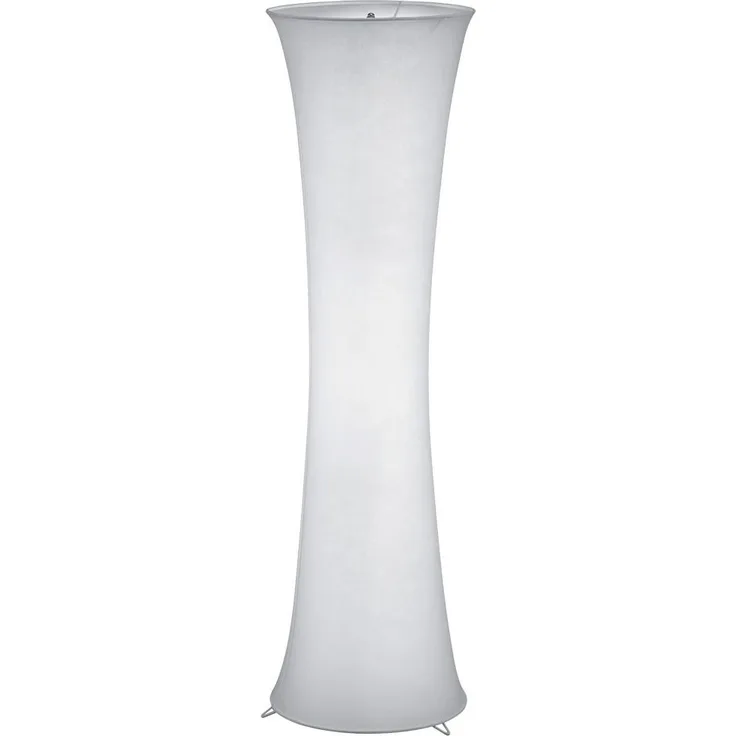 Stehlampe, weiß, Textil-Schirm, rund, H 123 cm