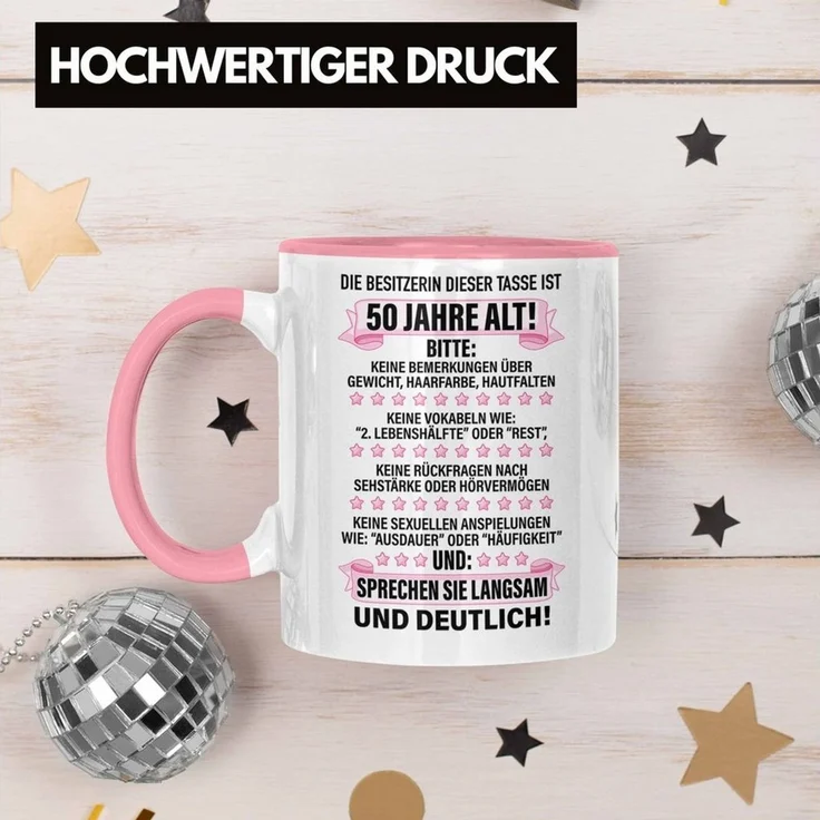 Trendation Tasse Trendation - 50. Geburtstag Frauen Tasse Geschenk Geschenkidee 50er Geburtstag Spruch Perfektion Mama Mutter Lustiger Spruch Witzig – Bild 3