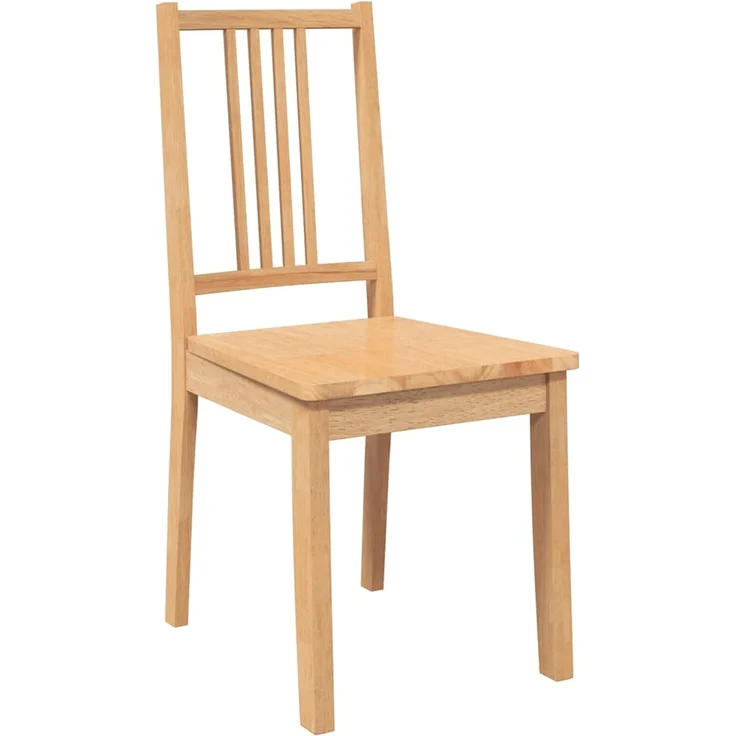 vidaXL Esszimmerstühle 2 Stk. Natur Massivholz Gummibaum 4102398 – Bild 3