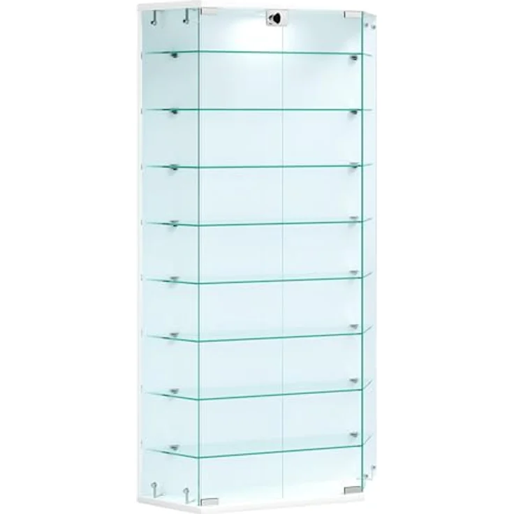 MID.YOU Vitrine Benila, Weiß, hängend, 4 Fächer, 83x114x17 cm, Glas – Bild 4