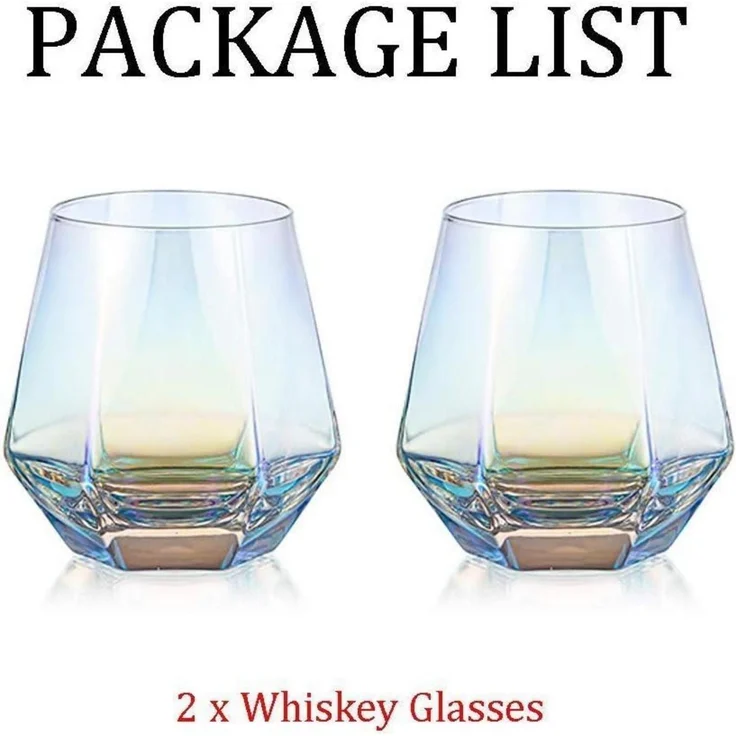 Diamond Whisky Glasses 2er-Set Gekipptes Scotchglas 300 Ml Moderner Look – Bild 7