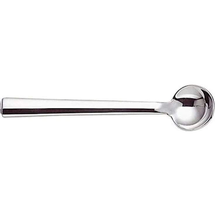 Alessi Rundes Modell Mokkalöffel, 6 Stück, glänzend, Edelstahl 18-10, silber, spülmaschinenfest, 10 cm – Bild 1