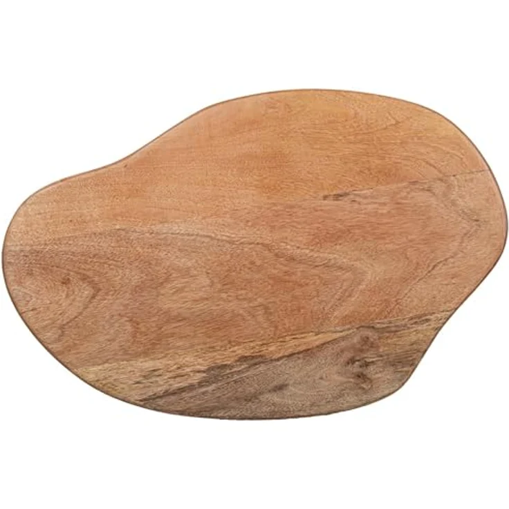 DRW Set mit 2 Beistelltischen aus Holz und Metallsockel in Natur und Beige, 60 x 40 x 40 cm – Bild 4