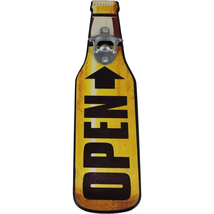 Flaschenöffner Holzschild Bierflasche Wandflaschenöffner Vintage Schild Wanddeko