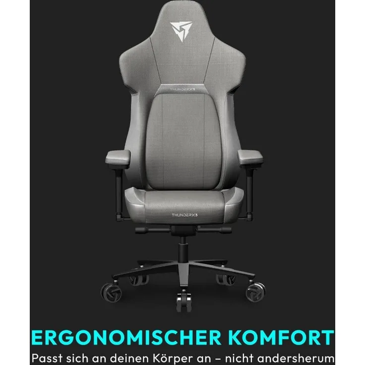 Thunder X3 CORE Loft Grey- CORE. RDY 360 Gaming Stuhl - Grau - Stoff - Bis zu 150 kg