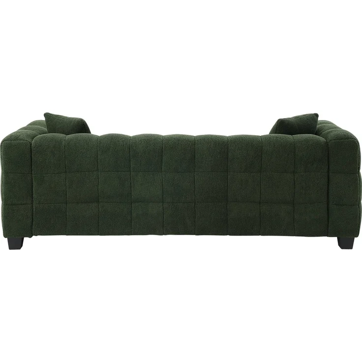 ATLANTIC home collection 3-Sitzer Stella, inkl. 2 Zierkissen und mit modernem Teddy Stoff – Bild 3