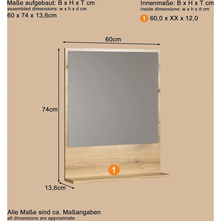 Badmöbel Set Feliz in Evoke Eiche 160 cm – Bild 13