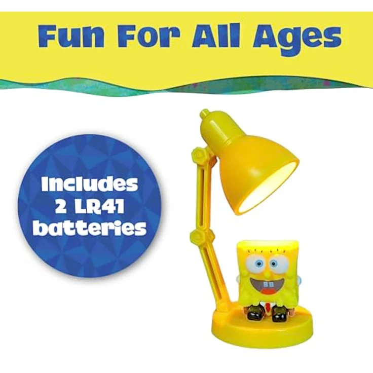 Blue Sky Studios Spongebob Schwammkopf Mini Lampe, LED Nachtlicht mit aufsteckbarer Sammelfigur, batteriebetrieben – Bild 5