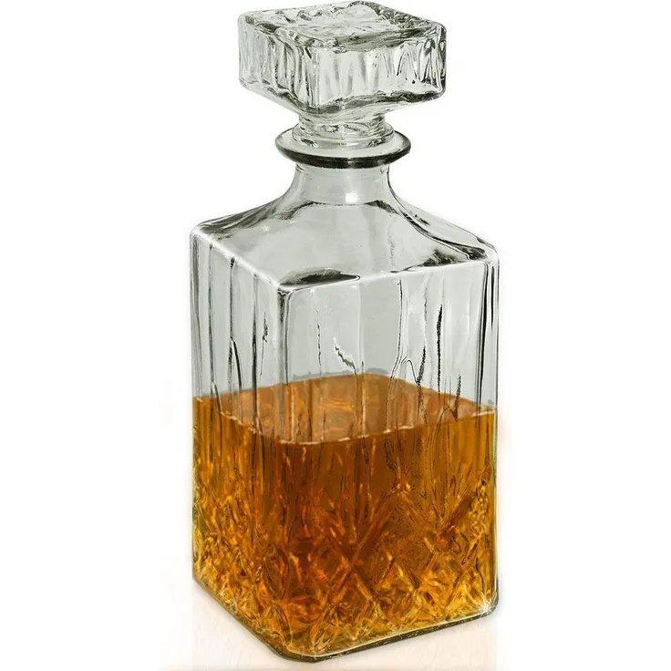 Whisky Karaffe Glaskaraffe mit Deckel - 900ml
