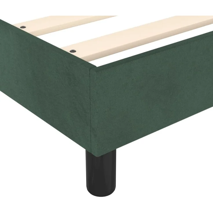 vidaXL Boxspringbett, Samt dunkelgrün, 140x190 cm – Bild 9