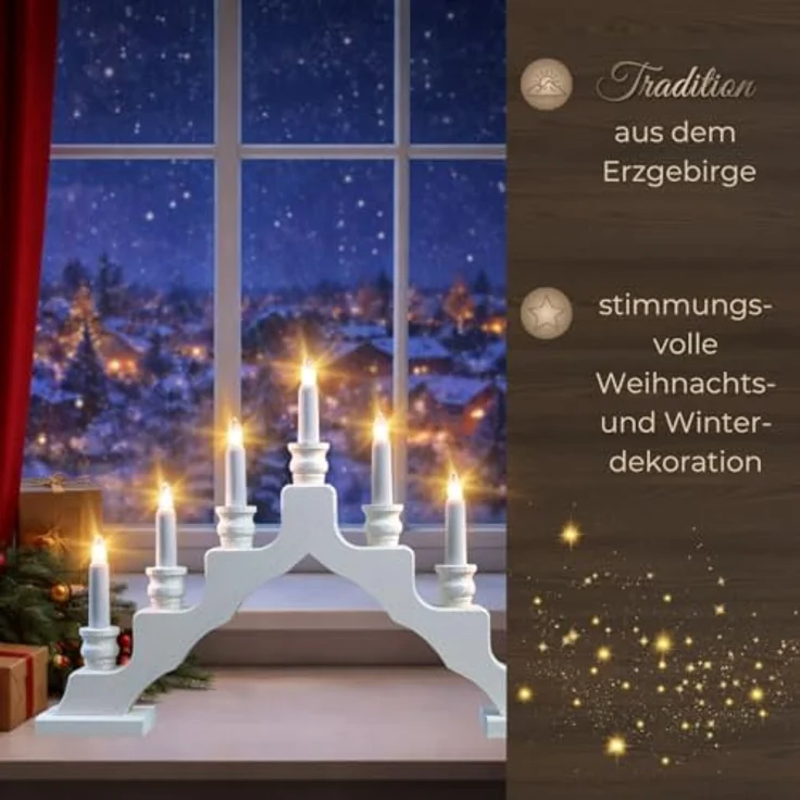Weigla LED Lichterbogen Schwede, Made in Germany (1-tlg), 7-flammig – Bild 4