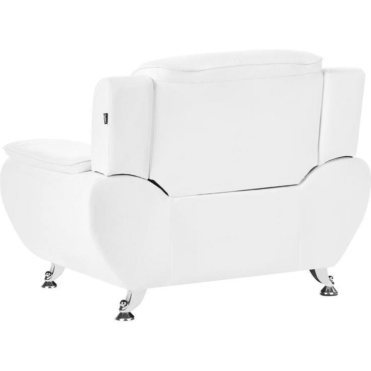 Sessel LEIRA Kunstleder Weiß – Bild 5