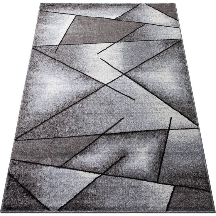 oKu-Tex Teppich Kurzflorteppich, modern, geometrisches Muster, Wohnzimmerteppich, rechteickig, Höhe: 11 mm, Teppich Wohnzimmer, Designteppich, meliert, weicher und dichter Flor – Bild 1