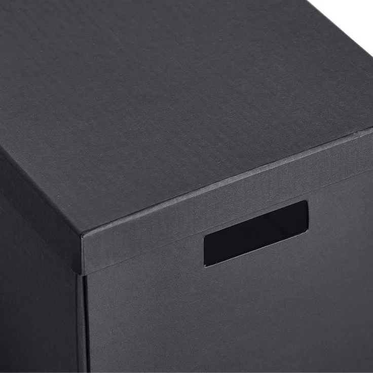 Zeller Aufbewahrungsbox, recycelt. Karton, schwarz, ca. 33,5 x 33 x 32 cm – Bild 2