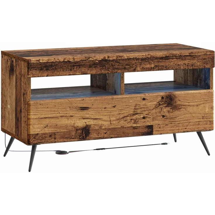 vidaXL LED-TV-Schrank BREDA 3 stk. Altholz Holzwerkstoff 3416931 – Bild 5