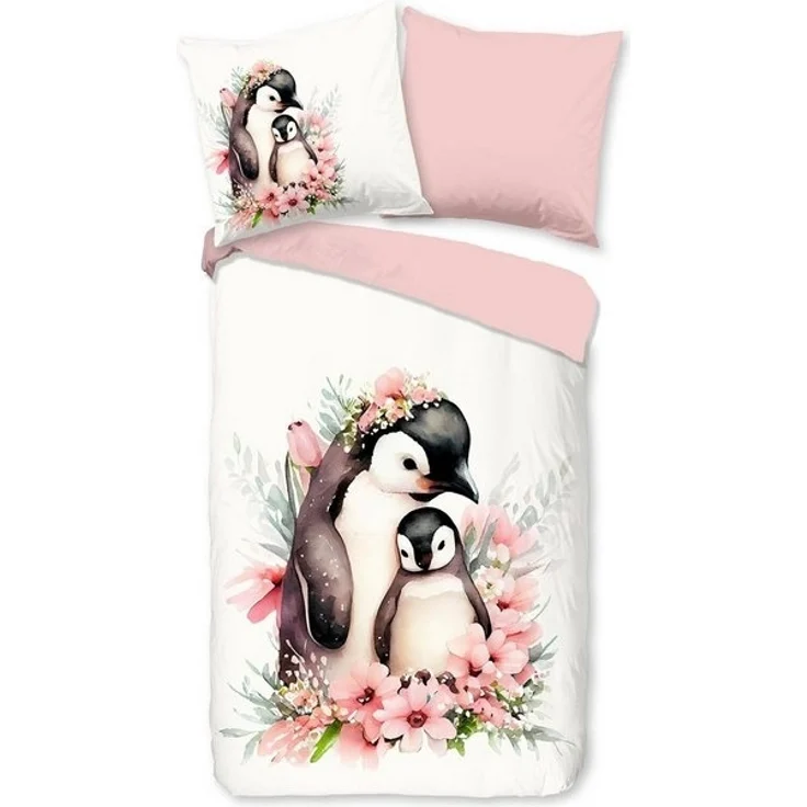 TRAUMSCHLAF Bettwäsche Pinguin, Flanell, 2 teilig, besonders weich und warm – Bild 4