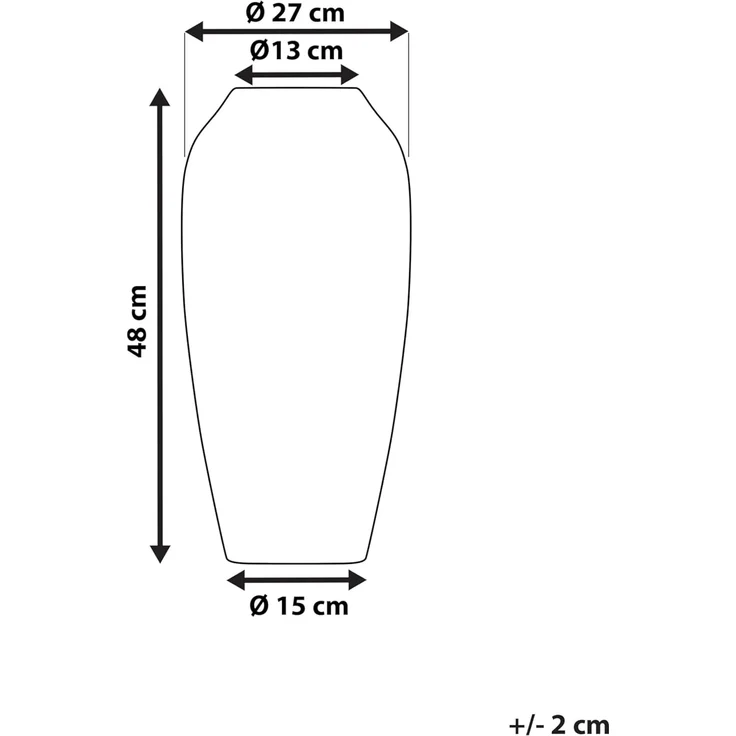 Dekovase LORCA Keramik 48 cm Dunkelgrau – Bild 3
