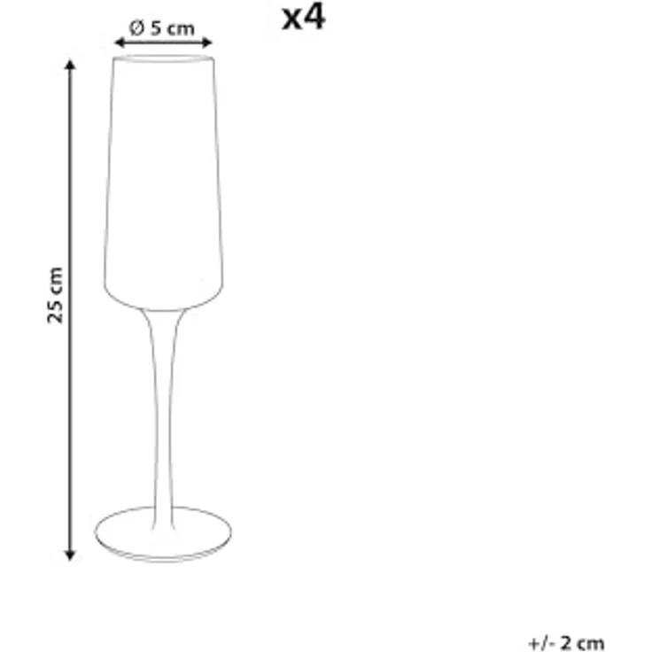 Champagnerflöten im 4er Set QUARTZ 230 ml Grau – Bild 3