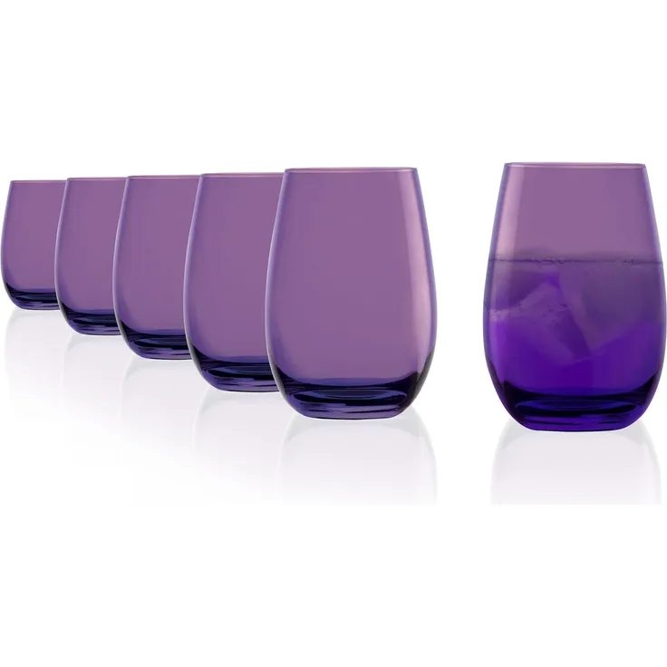 Stölzle Lausitz ELEMENTS Becher 465 ml lila 6er Set - A