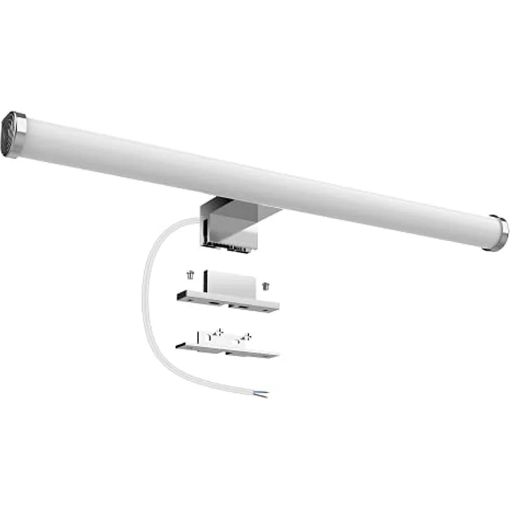 Aourow LED Spiegelleuchte für das Bad,Spiegellampe Badezimmer 40cm 10W 1200lm,Superhell Badlampe Spiegel Neutralweiß 4000K,IP44 Wasserdicht,Badezimmer Lampe Wand 230V,Klasse II – Bild 1