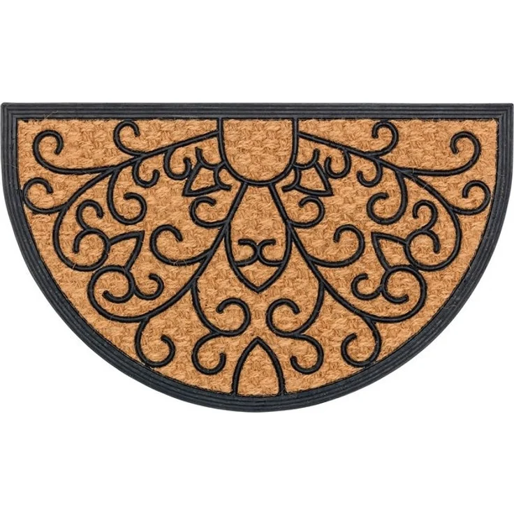 ASTRA Fußmatte Coco Deluxe Light, halbrund, Höhe: 8 mm, Türmatte, Kokos, rutschfest, schmutzabweisend, In und Outdoor – Bild 4