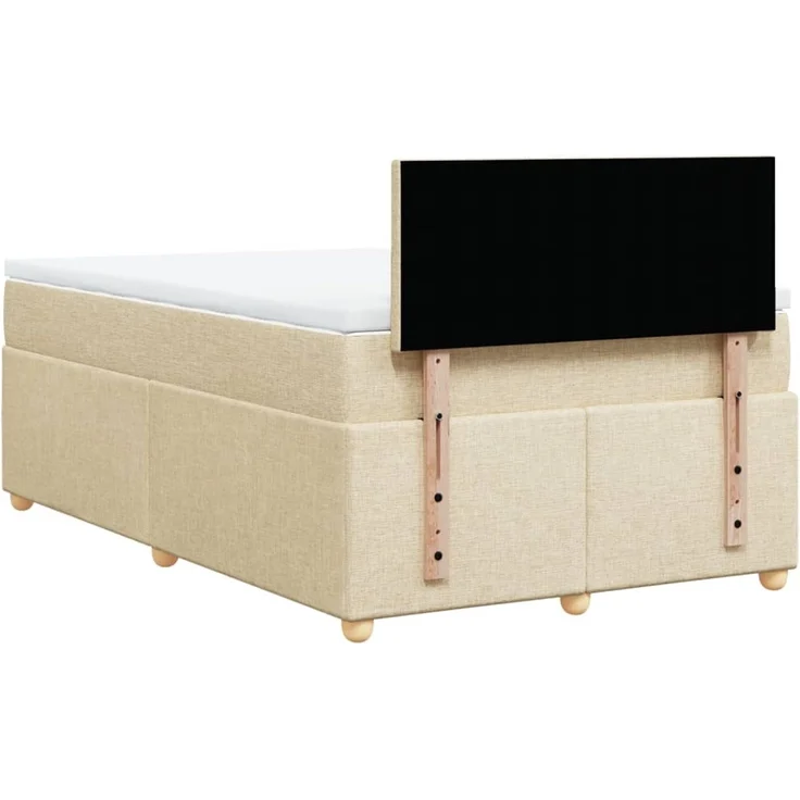 vidaXL Boxspringbett mit Matratze Creme 120x200 cm Stoff 3288945 – Bild 8