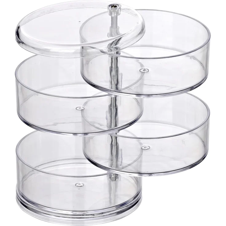 WENKO Badorganizer Tower, Kosmetik-Aufbewahrung mit 4 Fächern, transparent – Bild 7