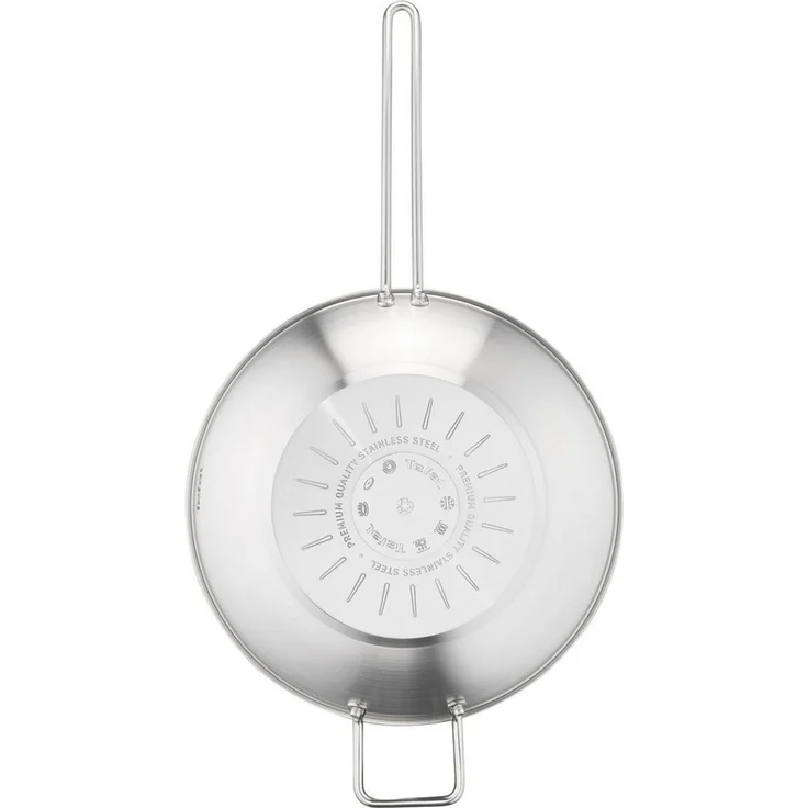 Tefal Wok Nordica, beschichtete Wokpfanne Induktion Ø 28 cm, Thermo-Signal, Edelstahl, minimalistisches Design, robuster Griff, für alle Herdarten, H87119 – Bild 2