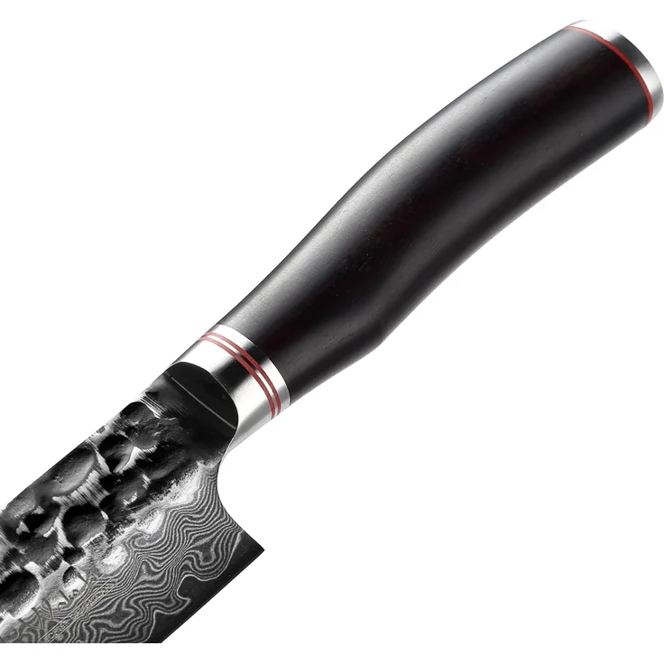 Wakoli Asiamesser EBO Damastmesser Kiritsuke Küchenmesser Kochmesser 20 cm Klinge, aus 67 Lagen Damaststahl, VG10 Kern – Bild 8