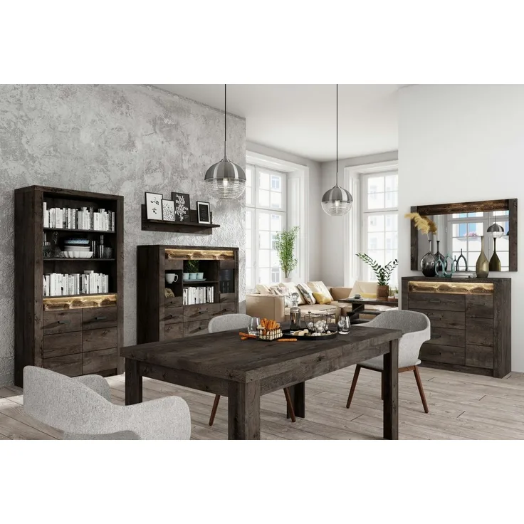 Beautysofa Eckkommode POLIS I-15, 3 Türen, 2 Innenböden