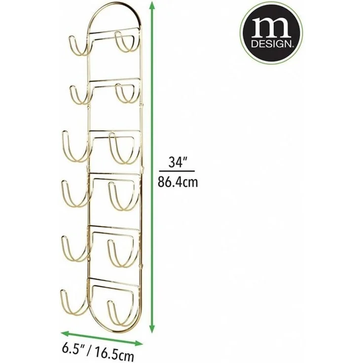 Handtuchregal Wand messing 6 Ablagen Handtuchhalter Badetuchhalter Bad mDesign – Bild 2