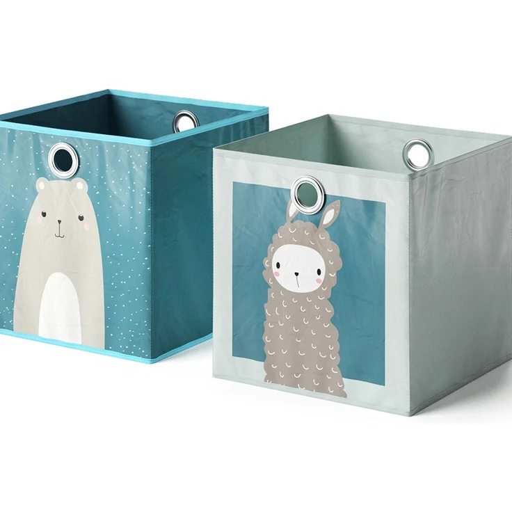Faltbox 30x30 Blau-Grau 30 x 30 cm 2er Set Vicco – Bild 6