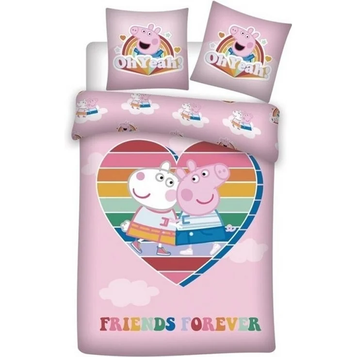 Peppa Pig Bettwäsche Peppa Wutz Kinder Bettwäsche Mikrofaser 2tlg Set, Mcrofaser, 2 teilig, Deckenbezug 135-140x200 cm Kissenbezug: 63X63 cm – Bild 2