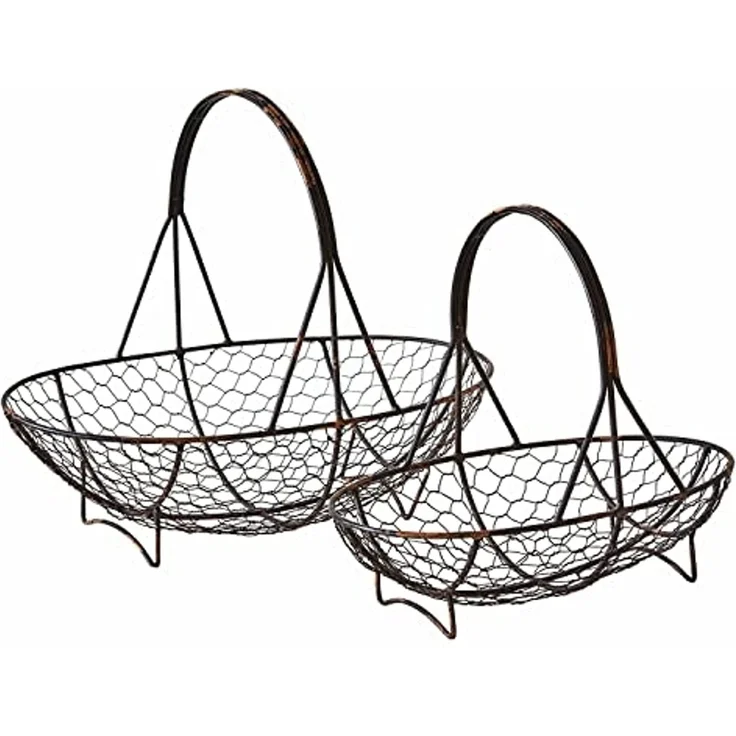 Mirabeau Dekokorb Korb 2er Set Serrie schwarz (2er Set, 2er Set) – Bild 2