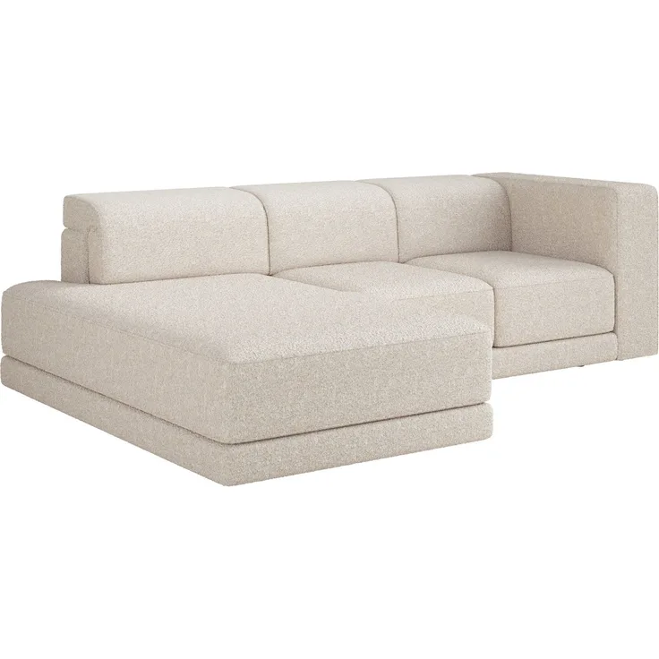 Selsey 'Novals' Ecksofa L-Form, 4-Sitzer, links, Bouclé Creme, 278 cm