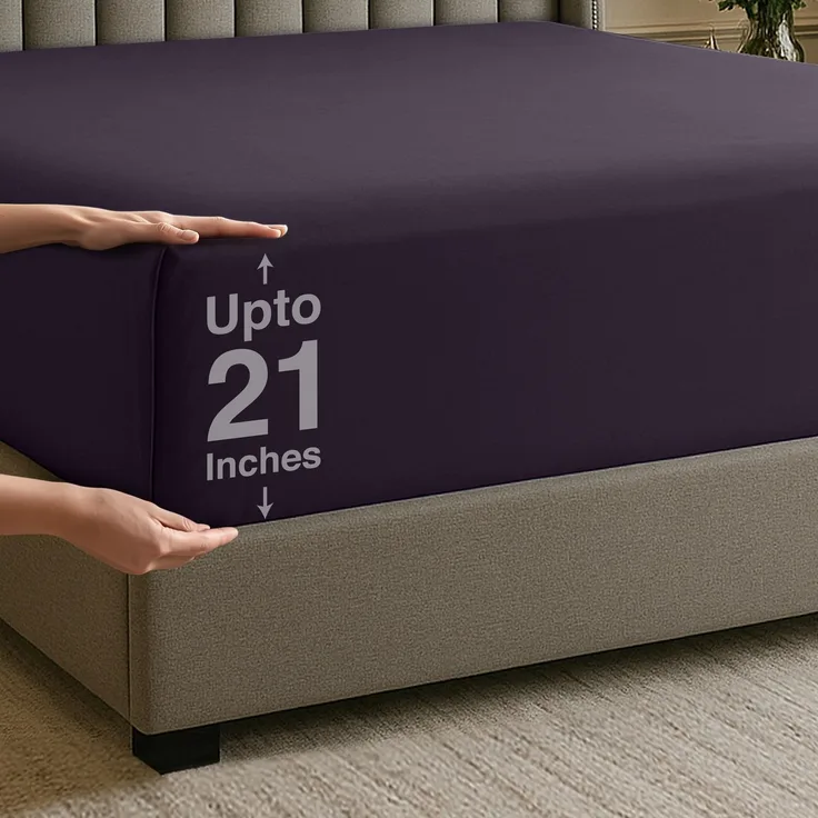 Utopia Bedding Spannbettlaken für King-Size-Bett, extra tiefes Spannbetttuch, passend für Matratzen bis zu 53,3 cm, schrumpft und lichtbeständig, pflegeleicht, nur 1 Spannbetttuch, tiefe Tasche