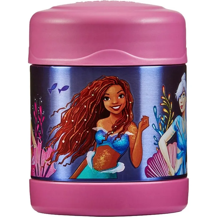 THERMOS Thermobehälter FUNTAINER FOOD JAR DISNEY, Thermobehälter für Essen, spülmaschinenfest, Edelstahl, Kunststoff, Silikon, (1-tlg), 0,3l, 7h heiß & 7h kalt, dicht & auslaufsicher